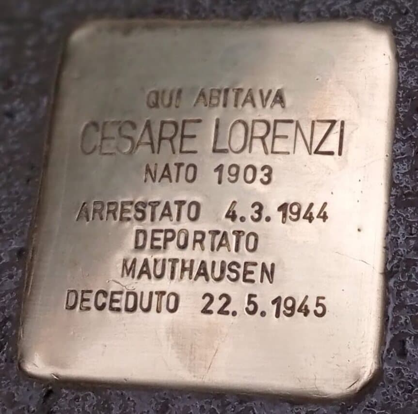 Pietra d'Inciampo — Cesare Lorenzi