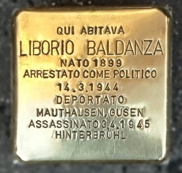 Pietra d'Inciampo — Liborio Baldanza