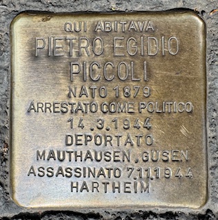Pietra d'Inciampo — Pietro Piccoli