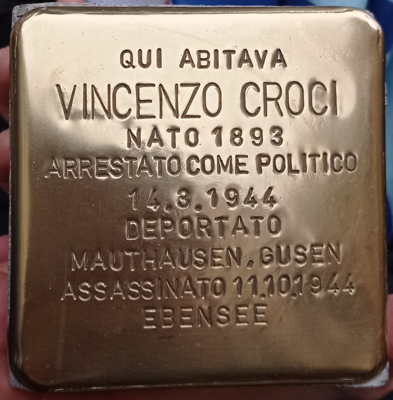 Pietra d'Inciampo — Vincenzo Croci