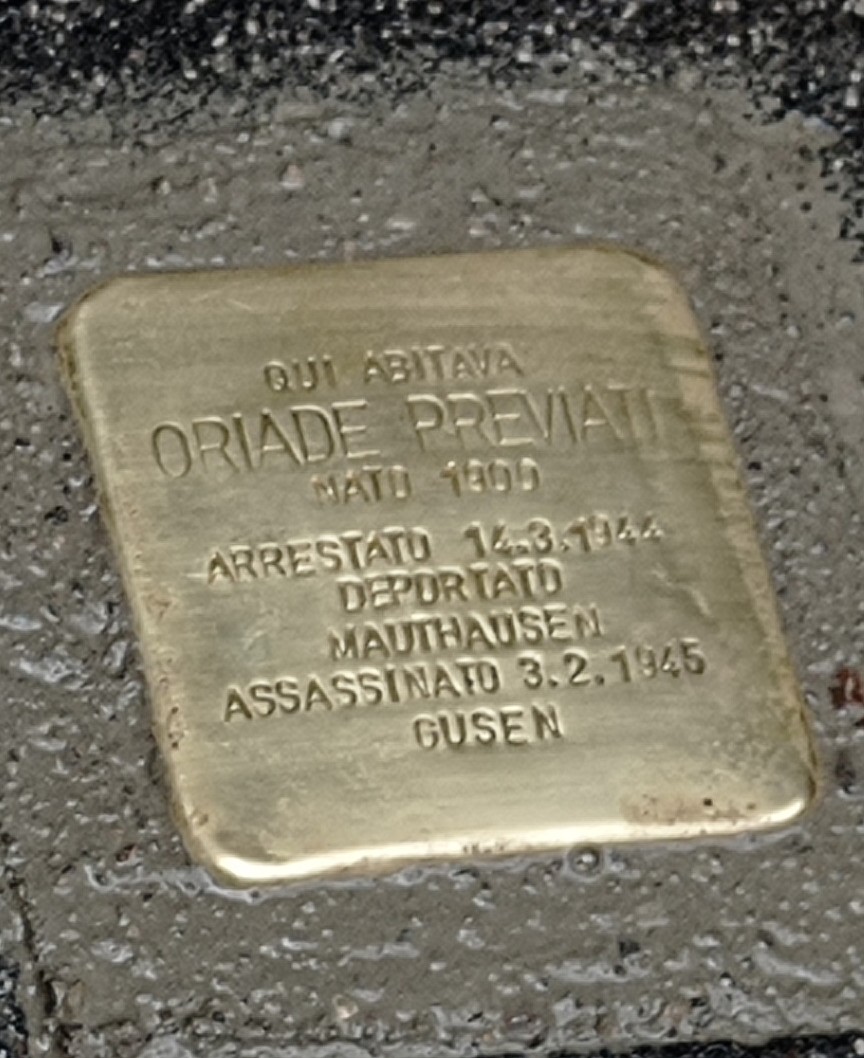 Pietra d'Inciampo — Oriade Previati