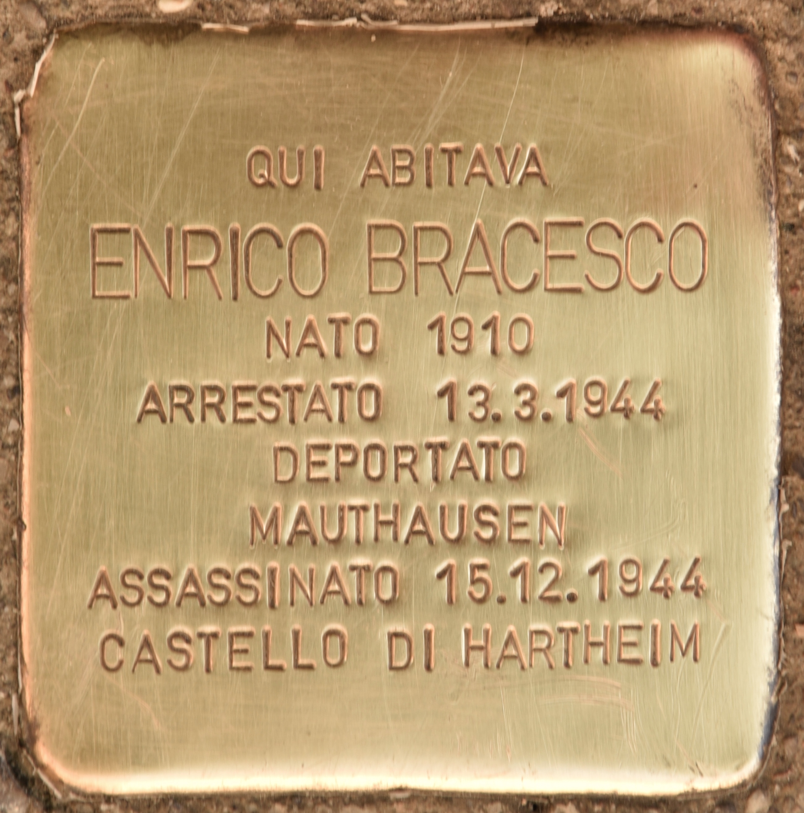 Pietra d'Inciampo — Enrico Bracesco
