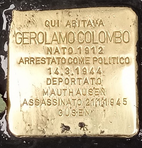 Pietra d'Inciampo — Gerolamo Colombo